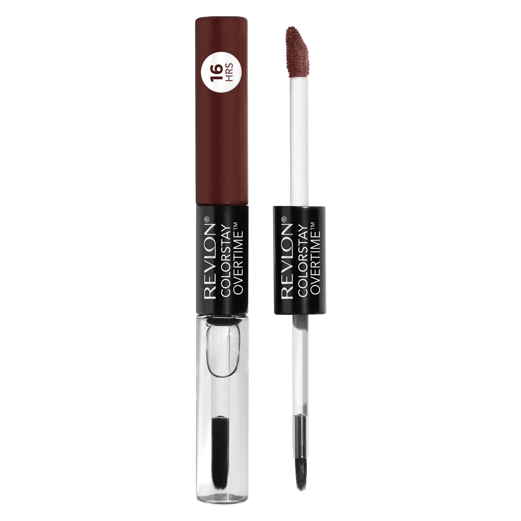 Revlon Liquid Lipstick with Clear Lip Gloss, ColorStay Face Makeup, Overtime Lip