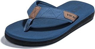FITORY Men's Flip-Flops, Thongs Sandals Comfort Slippers for Beach