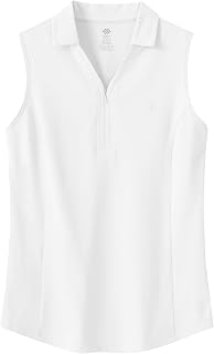 MoFiz Women's Sleeveless Polo Shirt Golf Shirt Summer Cotton Top Breathable
