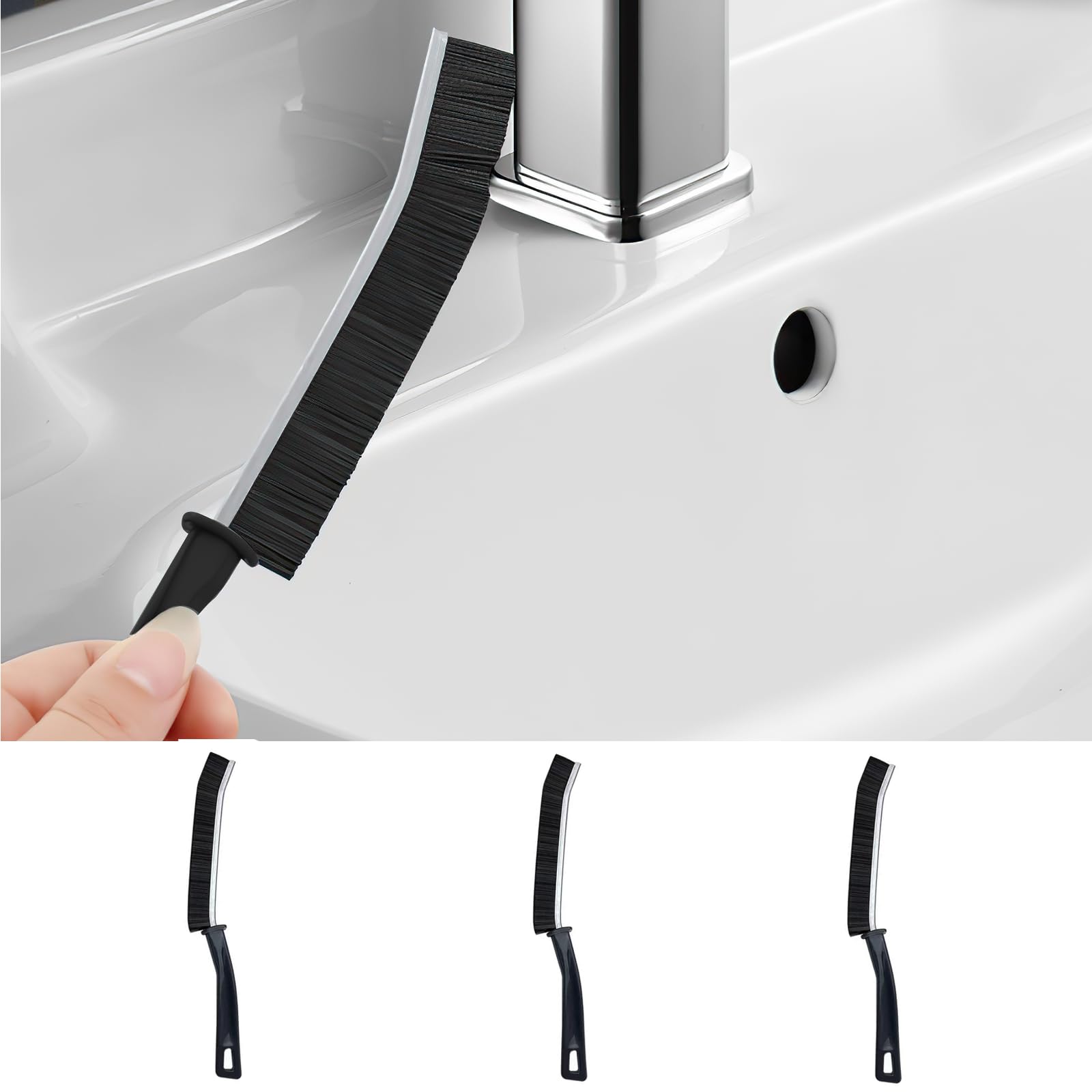 Crevice Cleaning Brush Narrow Gap Brush with Alloy Bristles for Home Use Cleanin