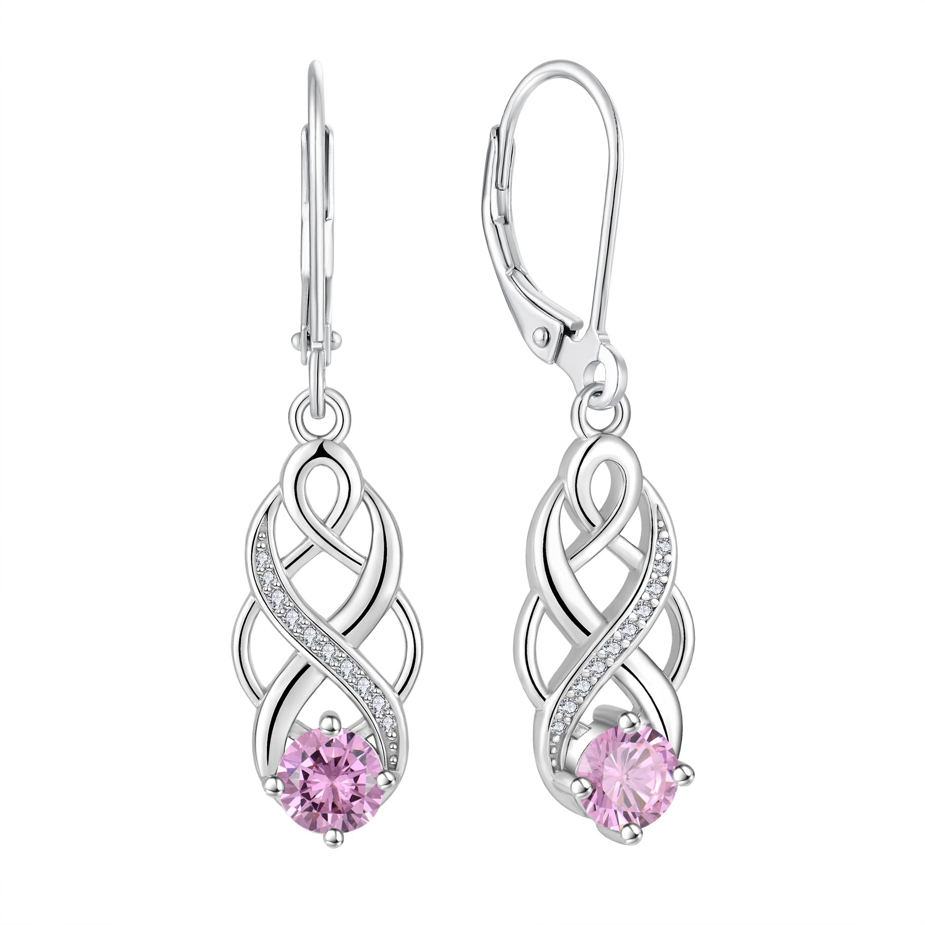 925 Sterling Silver Infinity Celtic Knot Earrings for Women