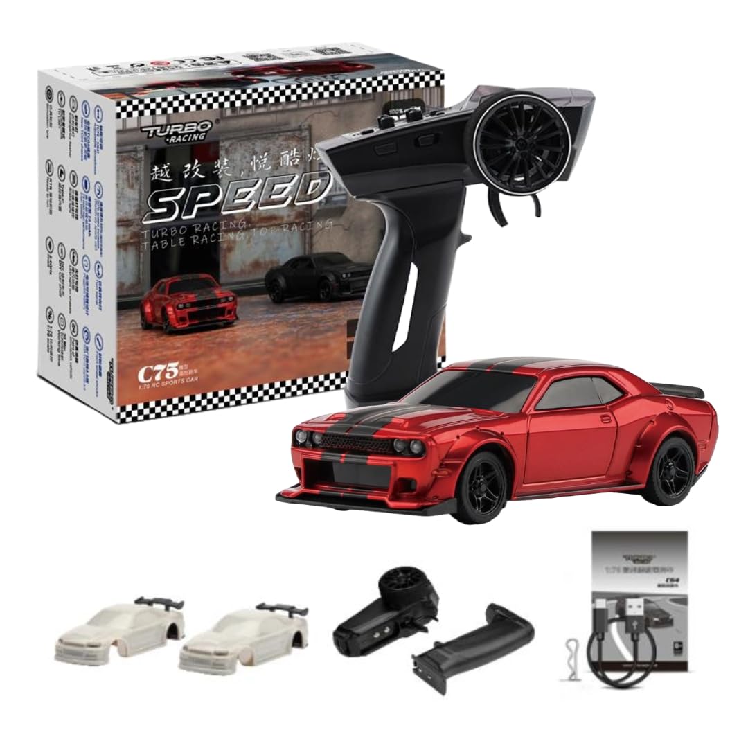 C75-RD Hi-Tech Turbo Racing C75-RD On-Road Car, Red, Aftermarket Support, 2.4 GH