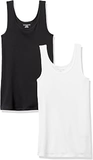 Amazon Essentials Women’s Tank Top, Slim Fit, Pack of 2