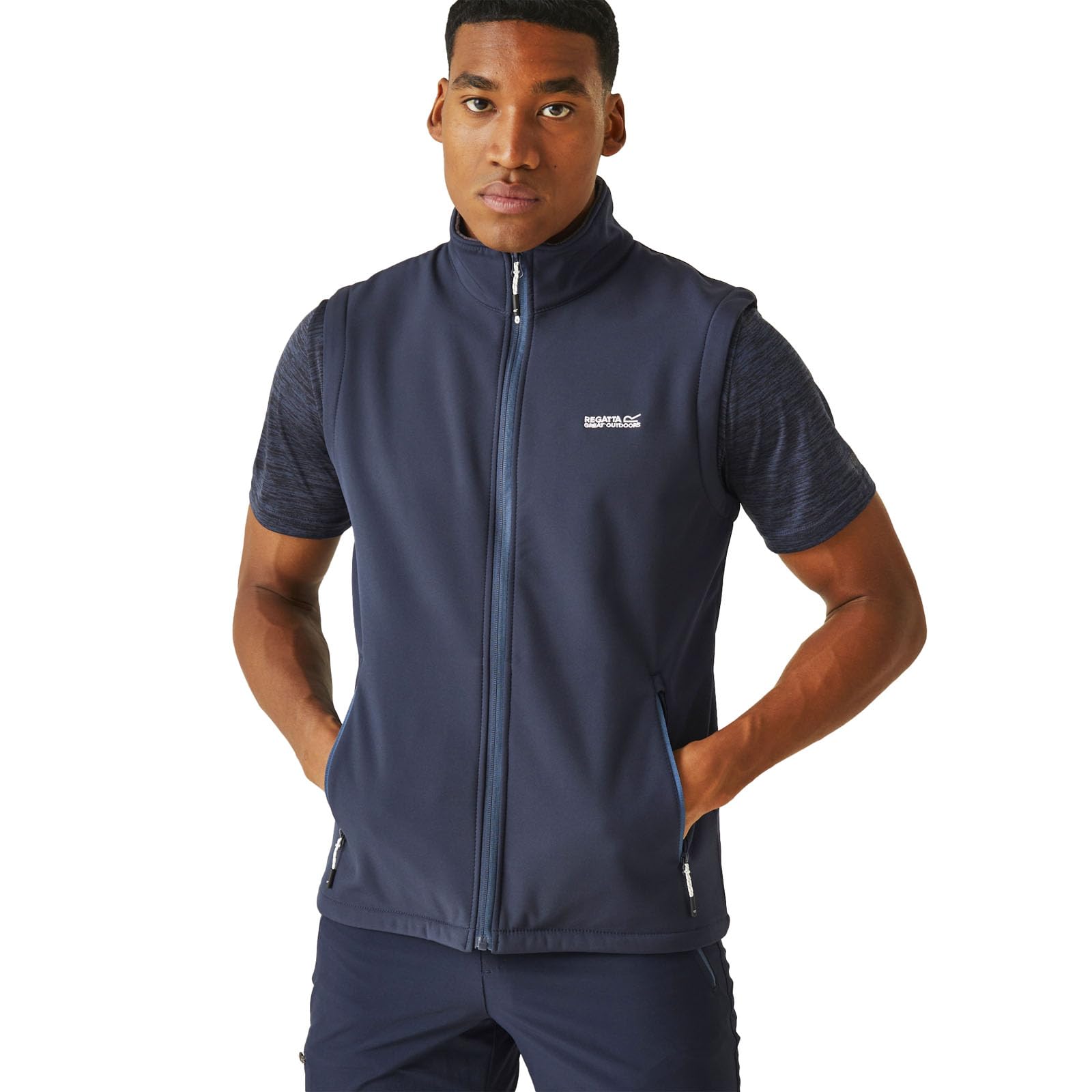 Regatta Bradwell Iii' Full Zip Wind Resistant Softshell Gilet Men's Warmers (Pac