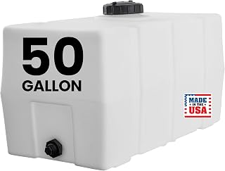 RomoTech Horizontal Square Polyethylene Reservoir, 50 Gallon