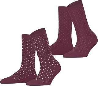 ESPRIT Women's Fine Dot 2-Pack Breathable Cotton Socks