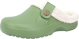 ChayChax Women's Men's Winter Clogs Padded Warm Soft Slippers Home Outdoor Comfortable Plush Winter Waterproof Garden Shoes
