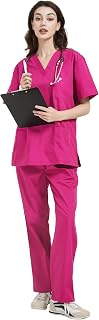 Misemiya - Unisex Blouse Uniform Set - Medical Uniform with Top and Pants - Ref.6801-6802