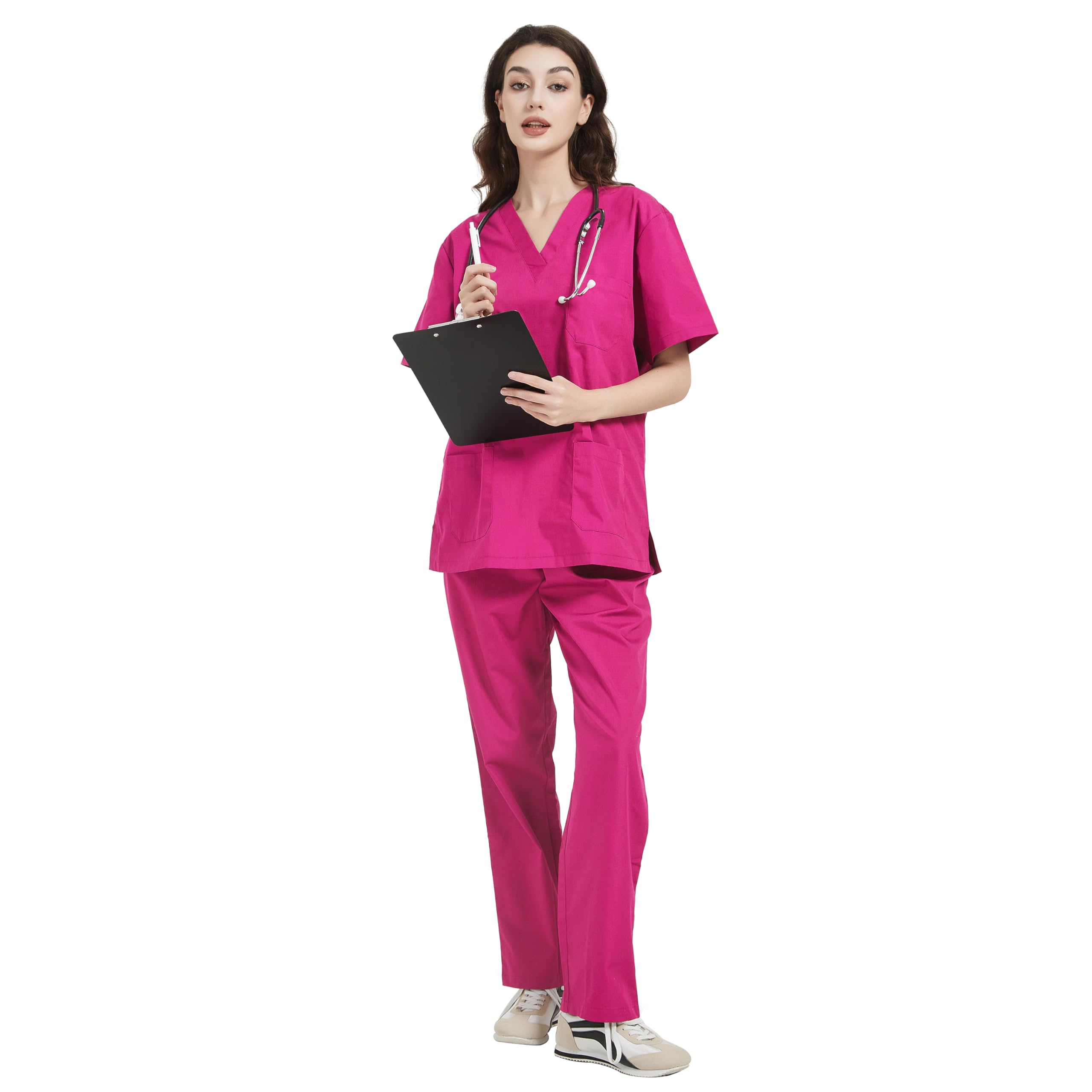 Misemiya - Unisex Blouse Uniform Set - Medical Uniform with Top and Pants - Ref.