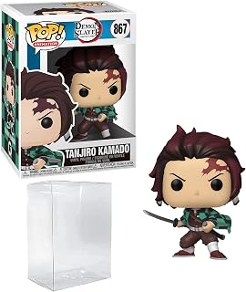 Tanjiro Kamado #867 Demon Slayer Funko POP! Animation Figurine Bundle with HOFSM Protector Case