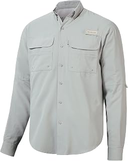 Bassdash FS21M Men's UPF 50 Long Sleeve Fishing Shirt Button Down Shirt Performance Quick Dry
