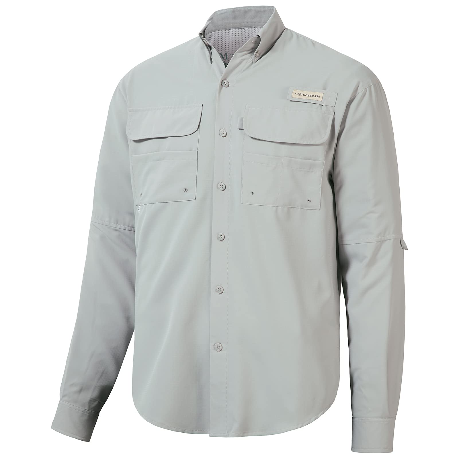 Bassdash FS21M Men's UPF 50 Long Sleeve Fishing Shirt Button Down Shirt Performa