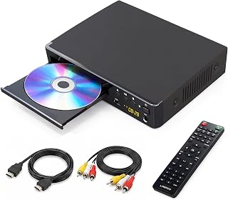LP-099 Multi Region Code Zone Free PAL NTSC HD DVD Player CD Player, Compact Design with HDMI AV Output/Remote / USB2.0 Input/MIC Input