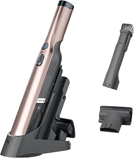 Shark WANDVAC Cordless Hand Vac, Rose Gold, WV201RGBRN | Lightweight, 1.4 Lbs, Powerful Suction, Charging Dock, One-Touch Empty, Car & Home, Pet Tool, Duster Crevice Tool
