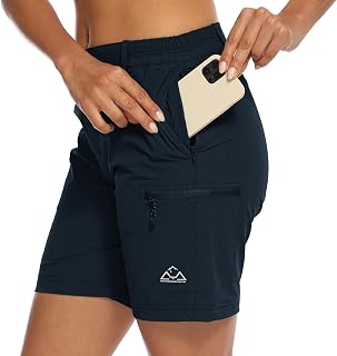 donhobo Women's Walking Hiking Shorts,Ladies Summer Cargo Shorts