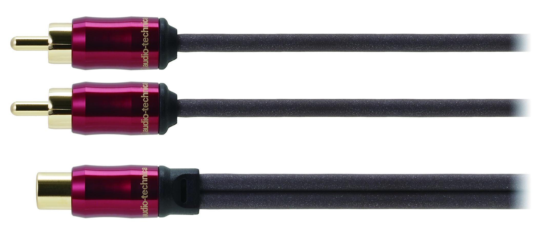 Audio-Technica AT-RS240P2 PC-Triple C+OFC Hybrid Audio Cable Y Type Male 2 Femal