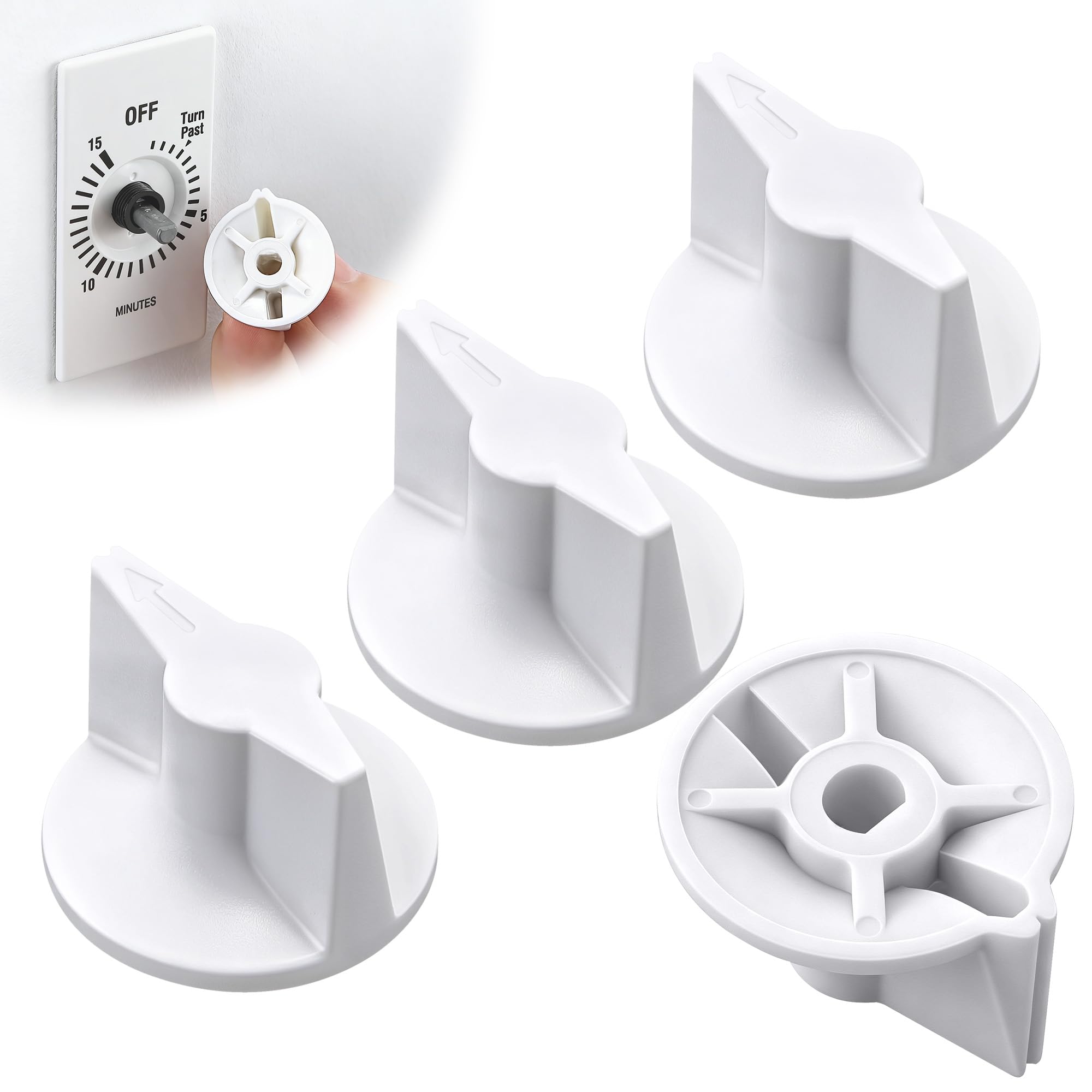 4 Pack Timer Switch Knob Replacement Compatible with 146MT574 Timer, White | Onl
