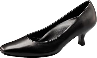 Success Walk WFN550 Women's Pumps, 2.0 inches (5 cm) Heels, Small Heels, Goat Leather, Easy to Walk, Fatigue, Job Hunting, Black, Beautiful Pad