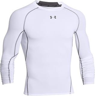 Under Armour UA HeatGear Long Sleeve Men's T-Shirt, White/Graphite, L