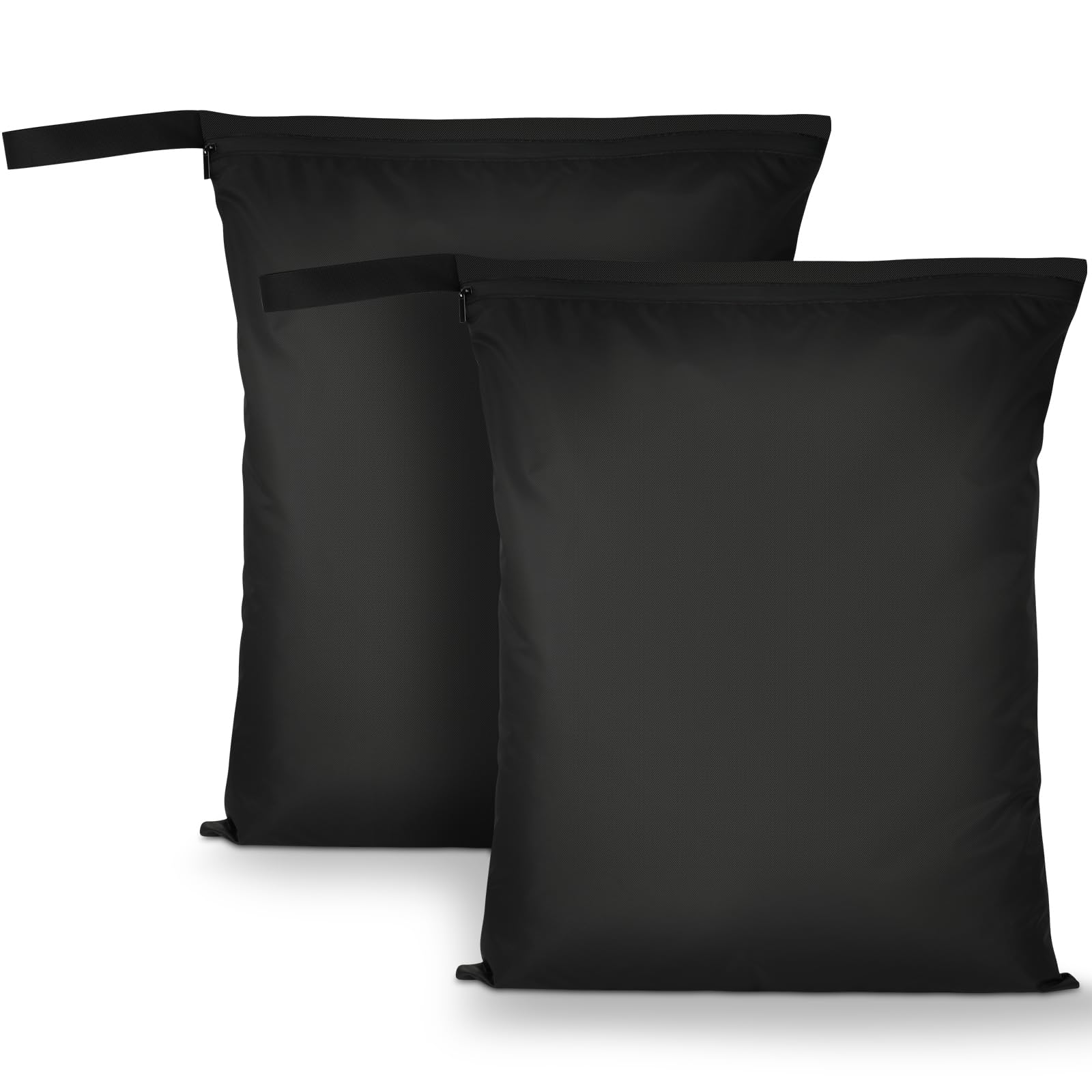 AOOSA 2PCS Wet Bags for Baby Items, Wet Swimsuits, Beach, Camping(Black) | Water