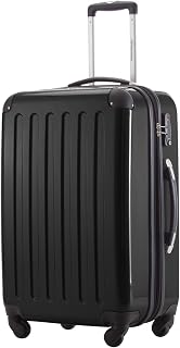 Hauptstadtkoffer Alex Expandable Hard Shell Suitcase 65 cm (74 L) with TSA Lock, Durable Travel Trolley with 4 Double Wheels, Black