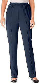 Woman Within Knit Pull-On Elastic-Waist Pants