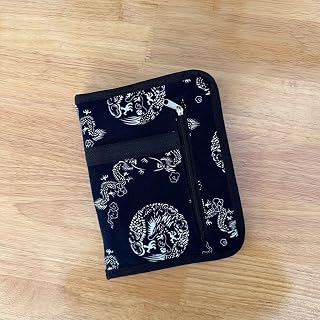 Lotus Yarns Interchangeable Circular Knitting Needles Case, Soft Fabric Zippered Organizer, Portable Storage Holder for Knitting Needle Tips & Accessories (Midnight Dragon)