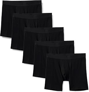 Amazon Essentials Calzoncillo Bóxer de Algodón Jersey Hombre, Paquete de 5