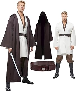 Cosplaysky Men's Tunic Cosplay Costume Halloween Robe Hooded Uniform