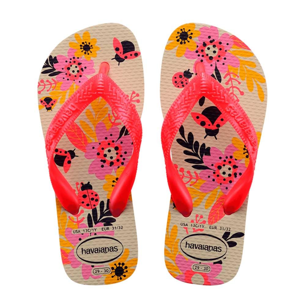 Havaianas - Kids Flores, Flip Flops, Comfortable, Durable and Fun, Floral Print 