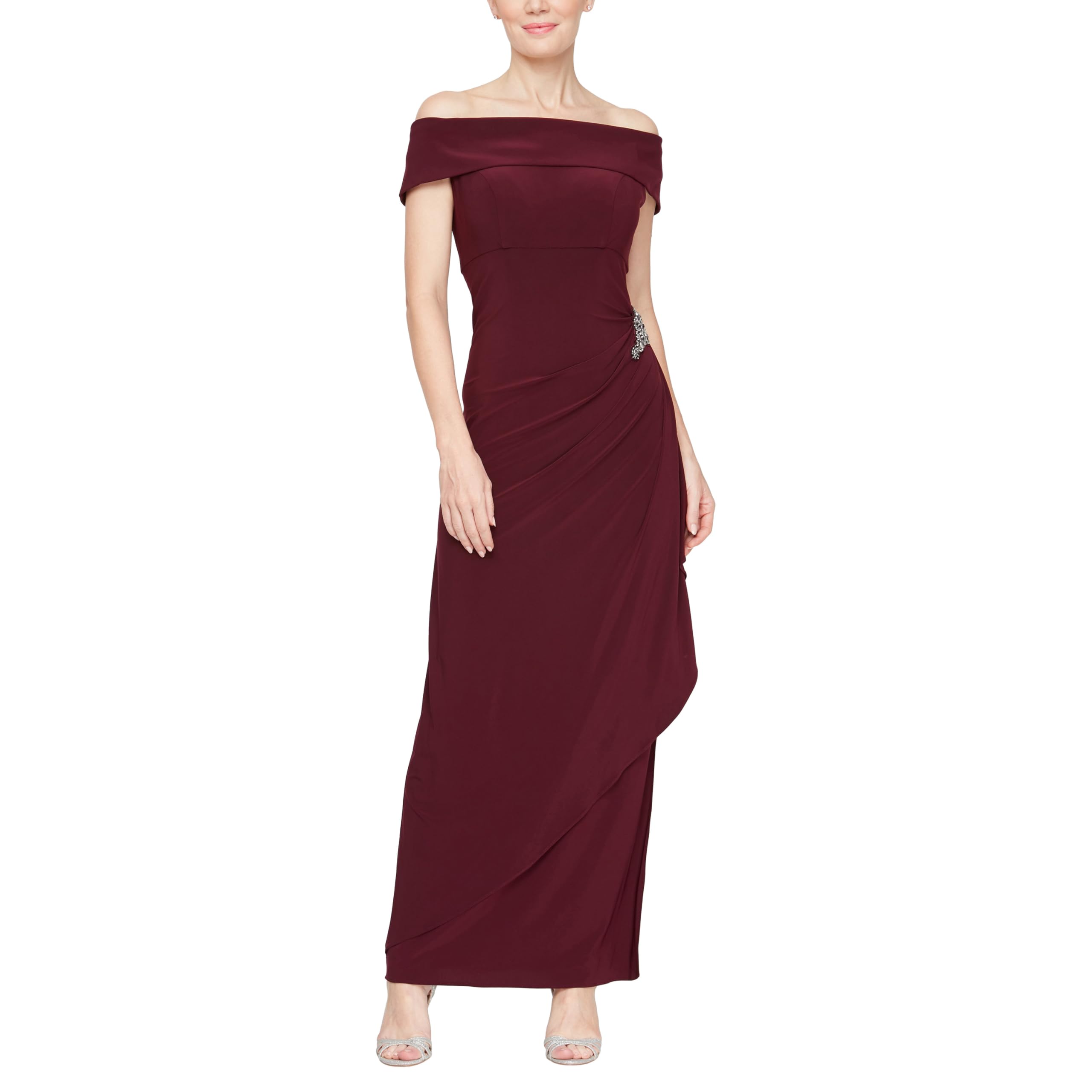 Alex Evenings Long Sleeveless And Short Sleeve Sequin Dresses Women's Special Oc