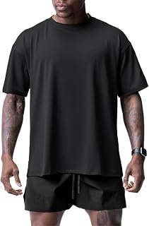 Muscle Killer 1/2pack Men's Gym Workout Dry Fit Short Sleeve Athletic Fitness Crew Neck Casual Loose Fit T-Shirt