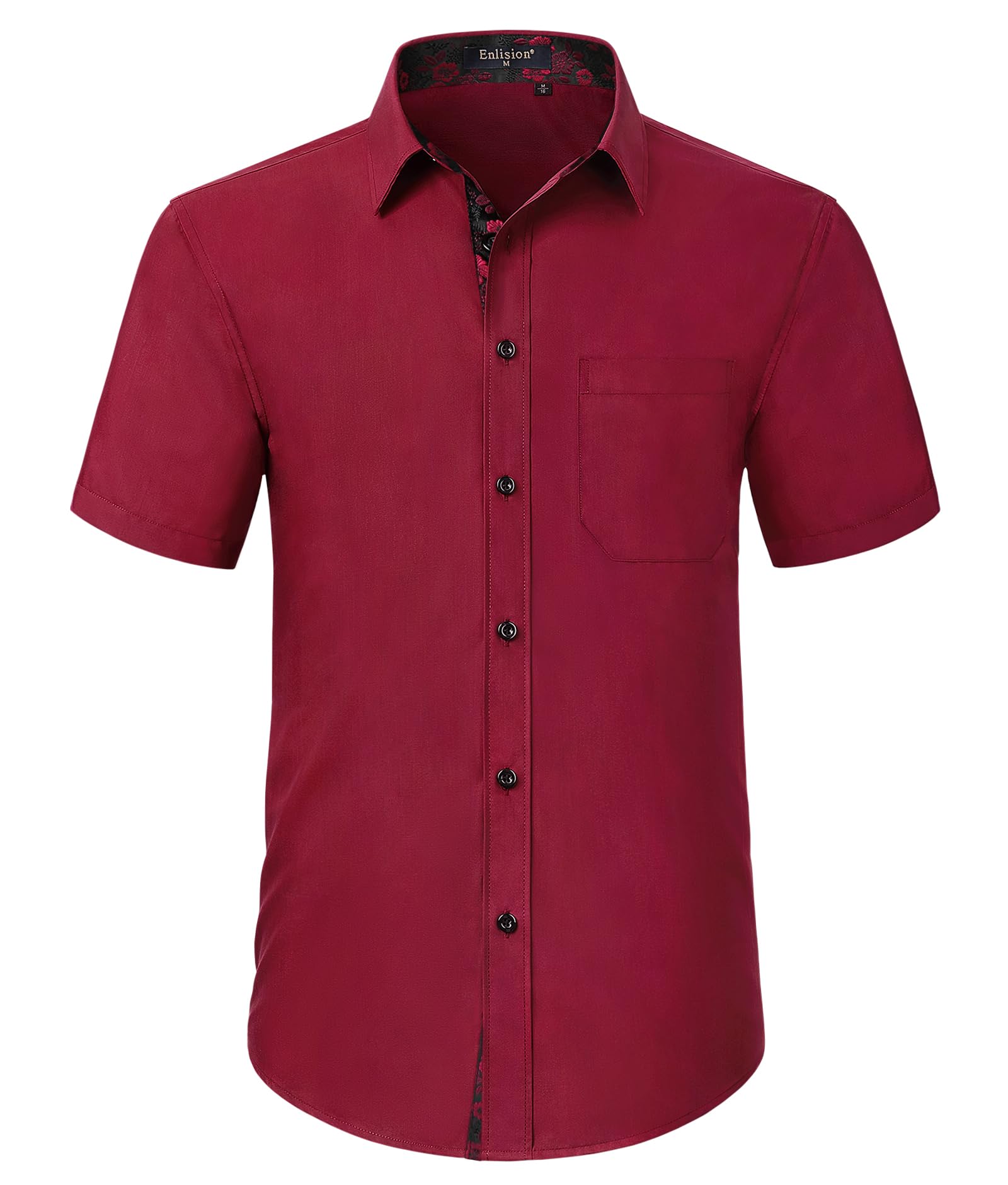 Enlision Men's Short Sleeve Shirt Casual Shirts Regular Fit Business Shirt Men's