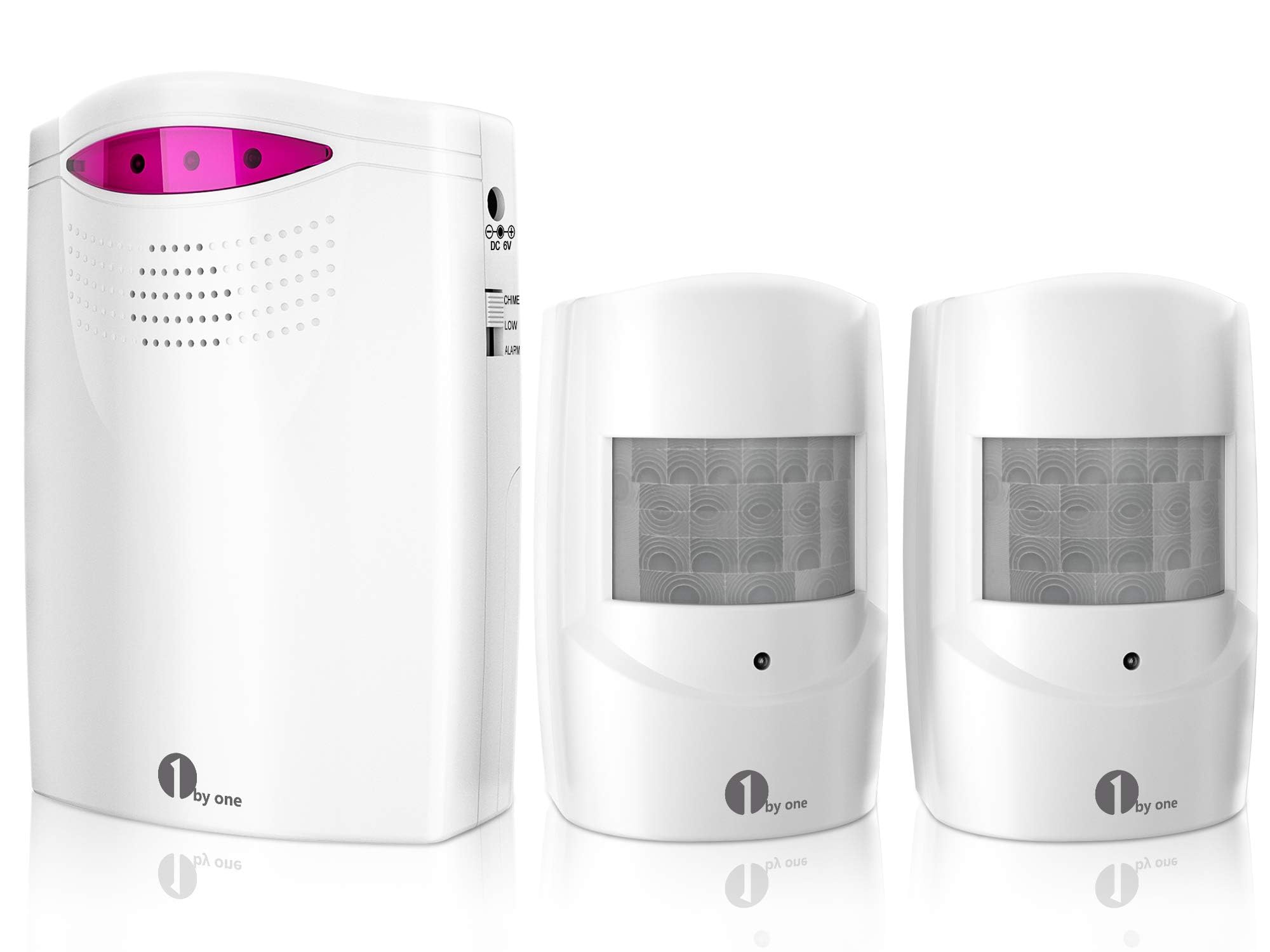 1byone Driveway Alarm Wireless Outside, 1 Receiver 2 Infrared Sensors | Motion S