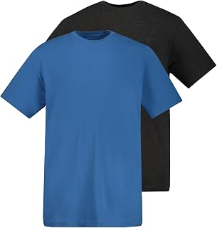 JP 1880 Men's Plus Sizes L-8XL 2-Pack Crew Neck Basic Collection 702637