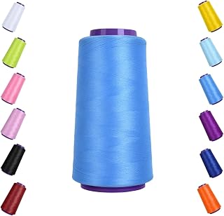 Low Stretchy Woolly Serger Thread Polyester,2500Yards, for Shirts, Denim, Cotton, Linen, Curtains and Sewing Projects, for Serger&amp;Overlock Machine Use (Deep Blue)