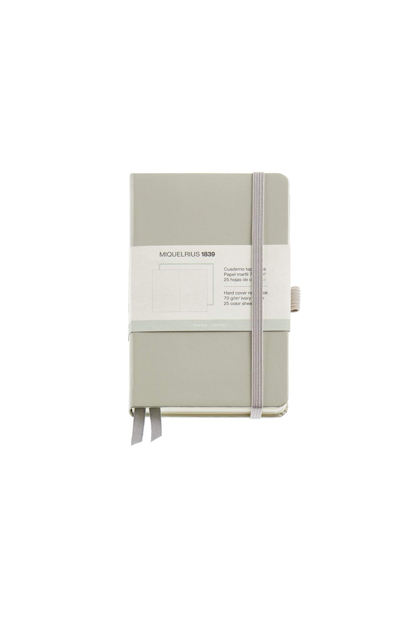 Miquelrius - Notepad - Hardcover - Vinyl Leatherette - Rubber Closure - 90 x 140