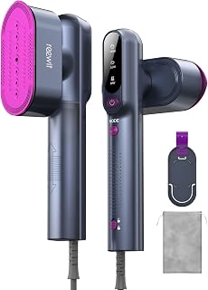 Travel Steamer for Clothes,100-240V Travel Steamer & Iron 2 in 1 with Fast Heat-Up,1200W Portable Handheld Garment Steamer,Travel Size,Large Heat Panel,Fabric Quick Wrinkle Remover for Global & Europe