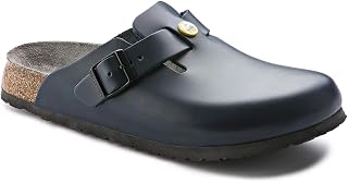 Birkenstock Clogs ''Boston ESD'' from Leather in blue 40.0 EU W