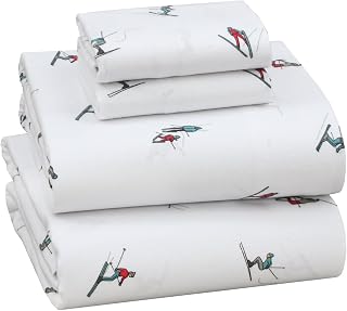 RUVANTI Flannelette Sheets Set Double 100% Brushed Cotton 16" Deep Fitted Sheets for All Seasons Breathable Extra Soft Warm Cosy 4 Pieces