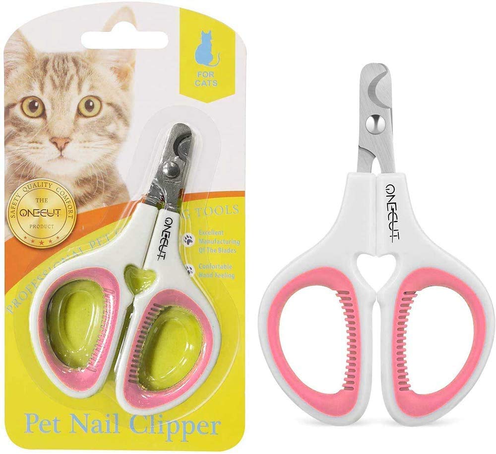 OneCut Pet Nail Clippers, Cat & Kitten Claw Nail Clipper Safe Sharp Trimmer | Up