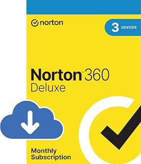 Norton 360 Deluxe 2026, Antivirus software for 3 Devices and monthly subscription with automatic renewal, Includes Secure VPN and Password Manager, PC/Mac/iOS/Android
