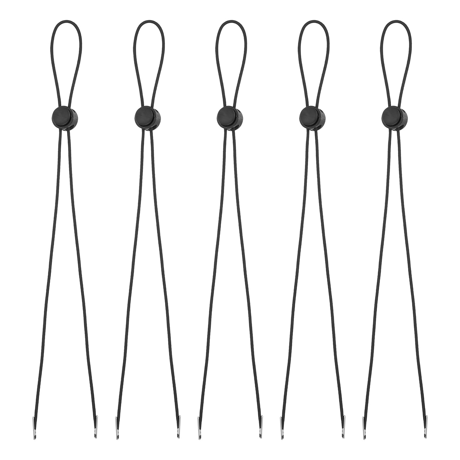 Flexible Detachable Hat Chin Strap 23.6"x0.08", 5pcs Elastic Windproof Hat Strap