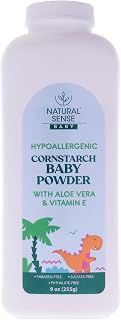 Natural Sense Cornstarch Baby Powder by Dr. Natural for Kids - 9 oz Powder