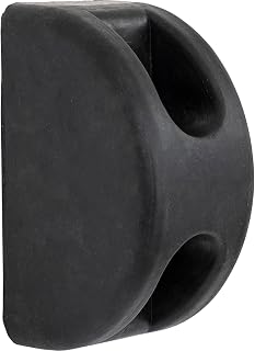Buyers Products B5801 Molded D-Shaped Rubber Bumper, 3 X 3-1/2 X 6 Inch, Single Bumper For Truck and Trailer Protection, Durable Dock Bumper For Equipment And Delivery Bays