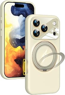Silicone Case for iPhone 17 Pro Max with 360 Magnetic Stand Fit for MagSafe