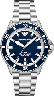 Emporio Armani Watch for Men, Quartz Movement and 42mm Case Size with Stainless Steel, Leather or Silicone Strap