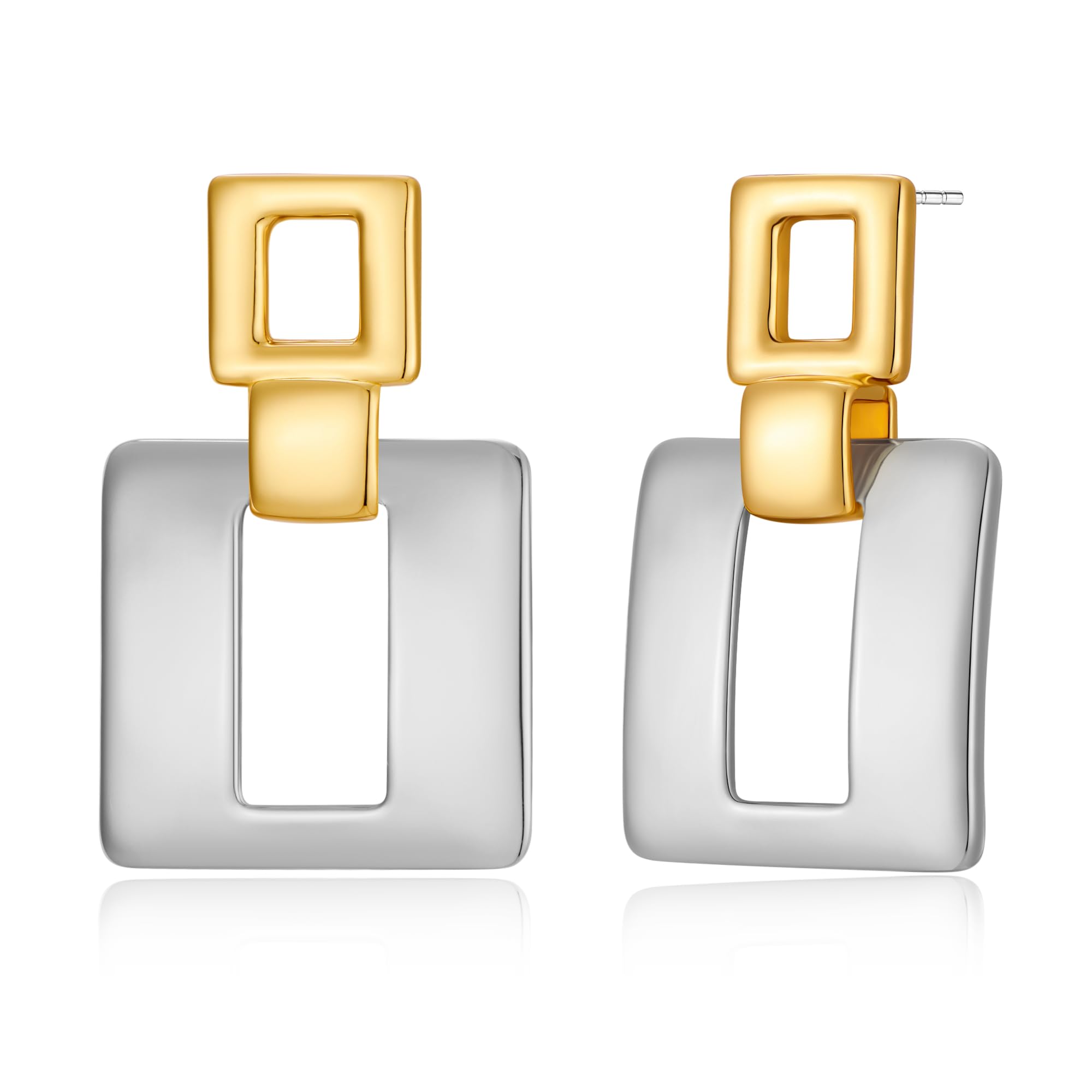 MUYAN Geometric Link Drop Dangle Earrings for Women Long Link Dangle Earrings Je