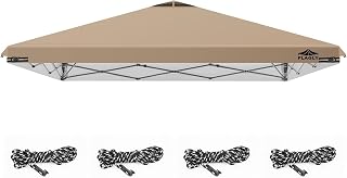 10x10ft Replacement Canopy Top with Air Vent, Waterproof & UV Protection Canopy Tent Top Cover for Straight Leg Canopy Frame - for Outdoor, Patio, Event, Trade Show (Khaki, 10x10ft)