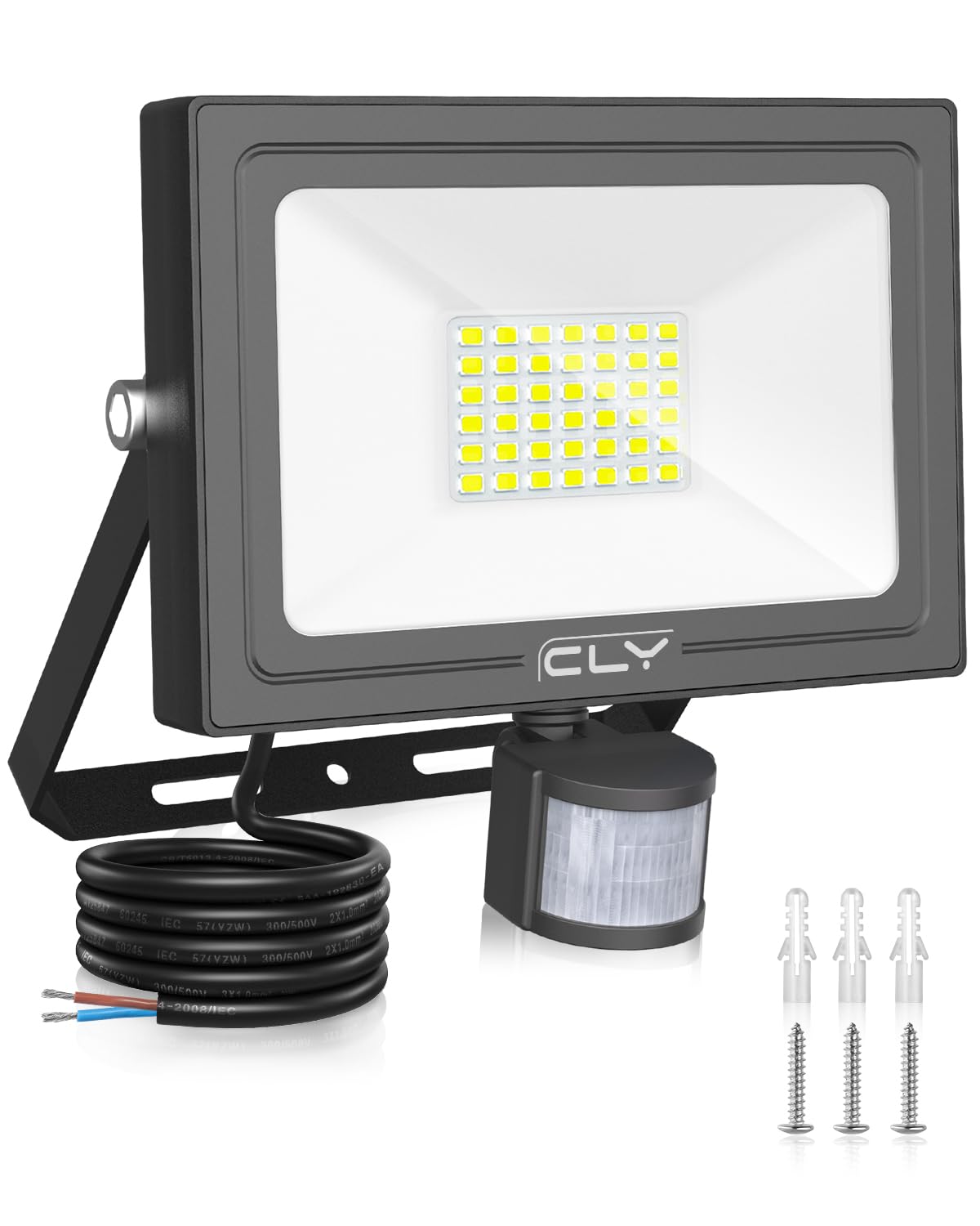 CLY Security Lights Outdoor Motion Sensor 30W PIR Sensor Light 2820LM 6500K | IP